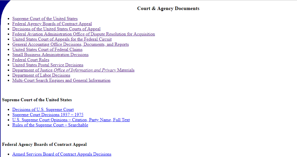 Court & Agency Resources